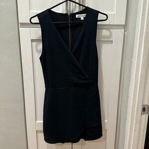 Abercrombie & Fitch Wrap Skort Romper in Black - XS